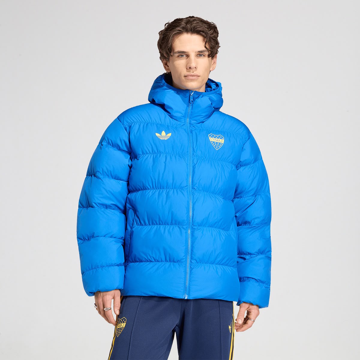 Campera Boca Juniors Puffer Azul | Abrigo Deportivo con Capucha