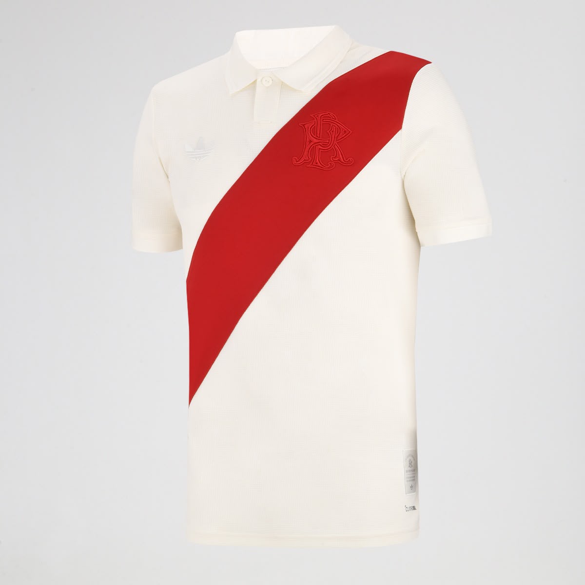 Polo River Plate Retro Blanco y Rojo | Diseño Clásico con Banda Cruzada